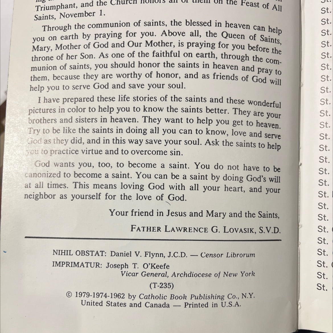 new picture book of saints saint joseph edition illustrated lives of the saints for young and old book, by rev. image 3