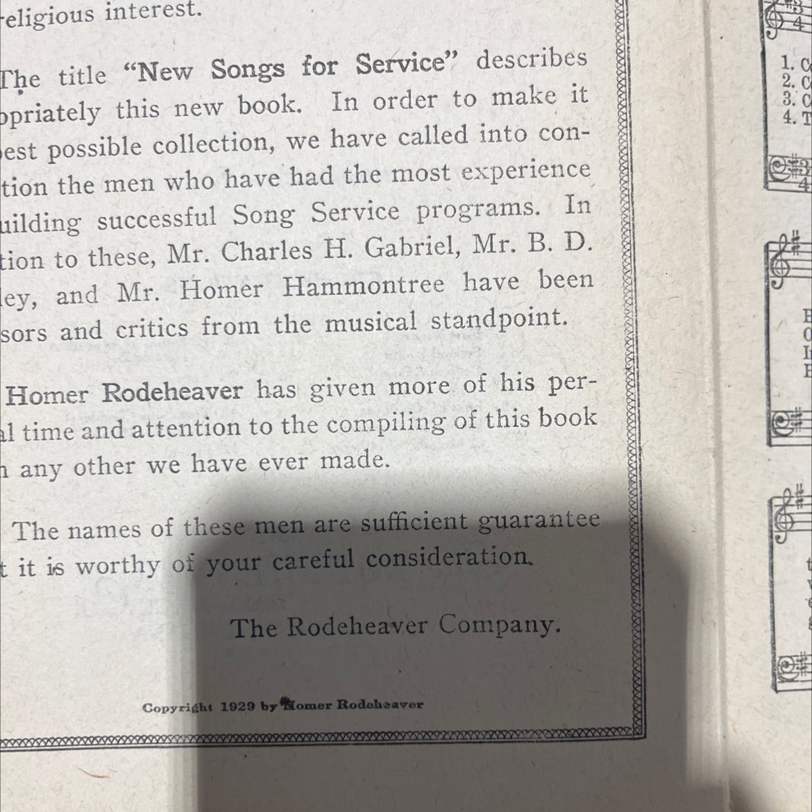 new songs for service book, by homer a. rodeheaver, 1947 Hardcover image 3