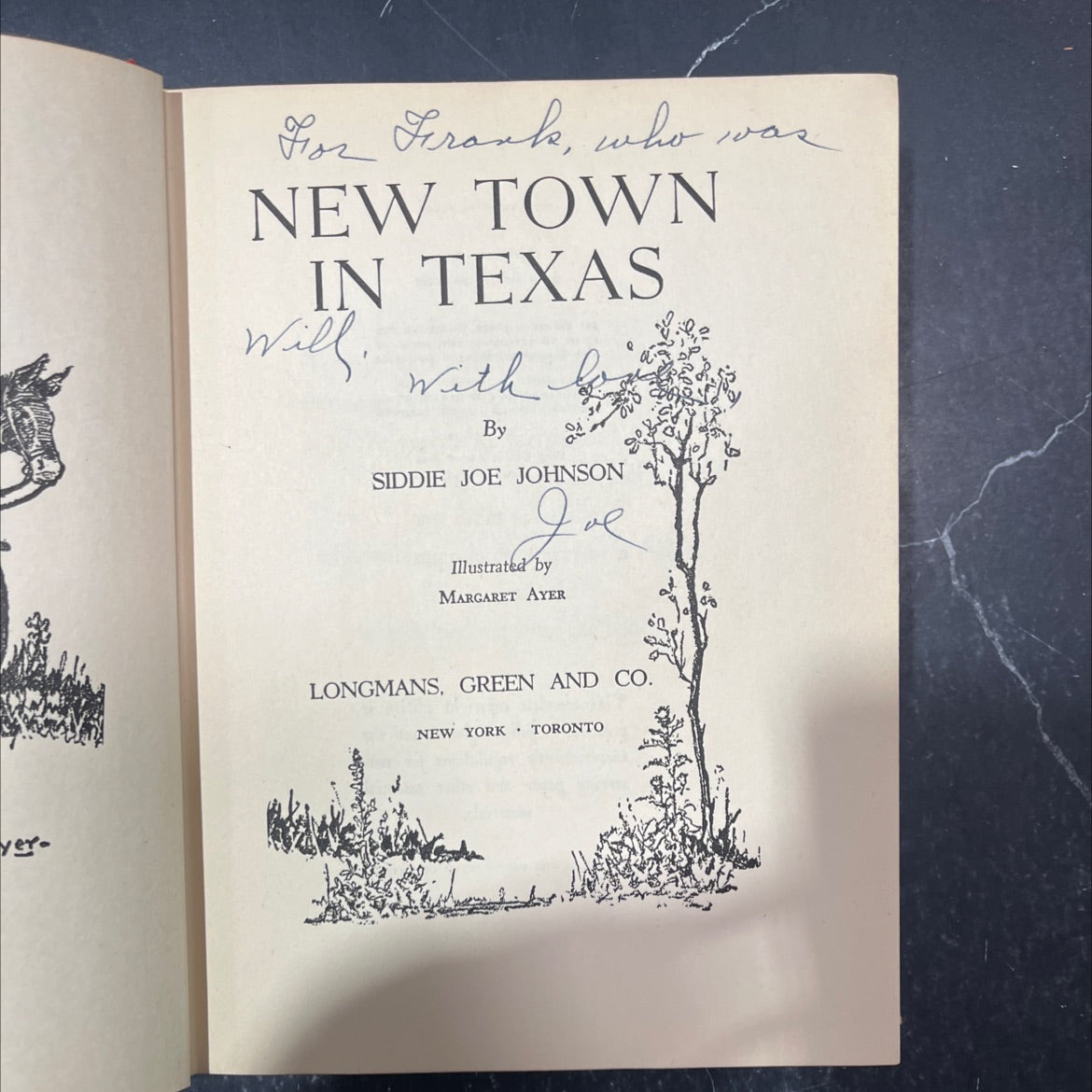 new town in texas book, by siddie joe johnson, 1942 Hardcover image 2