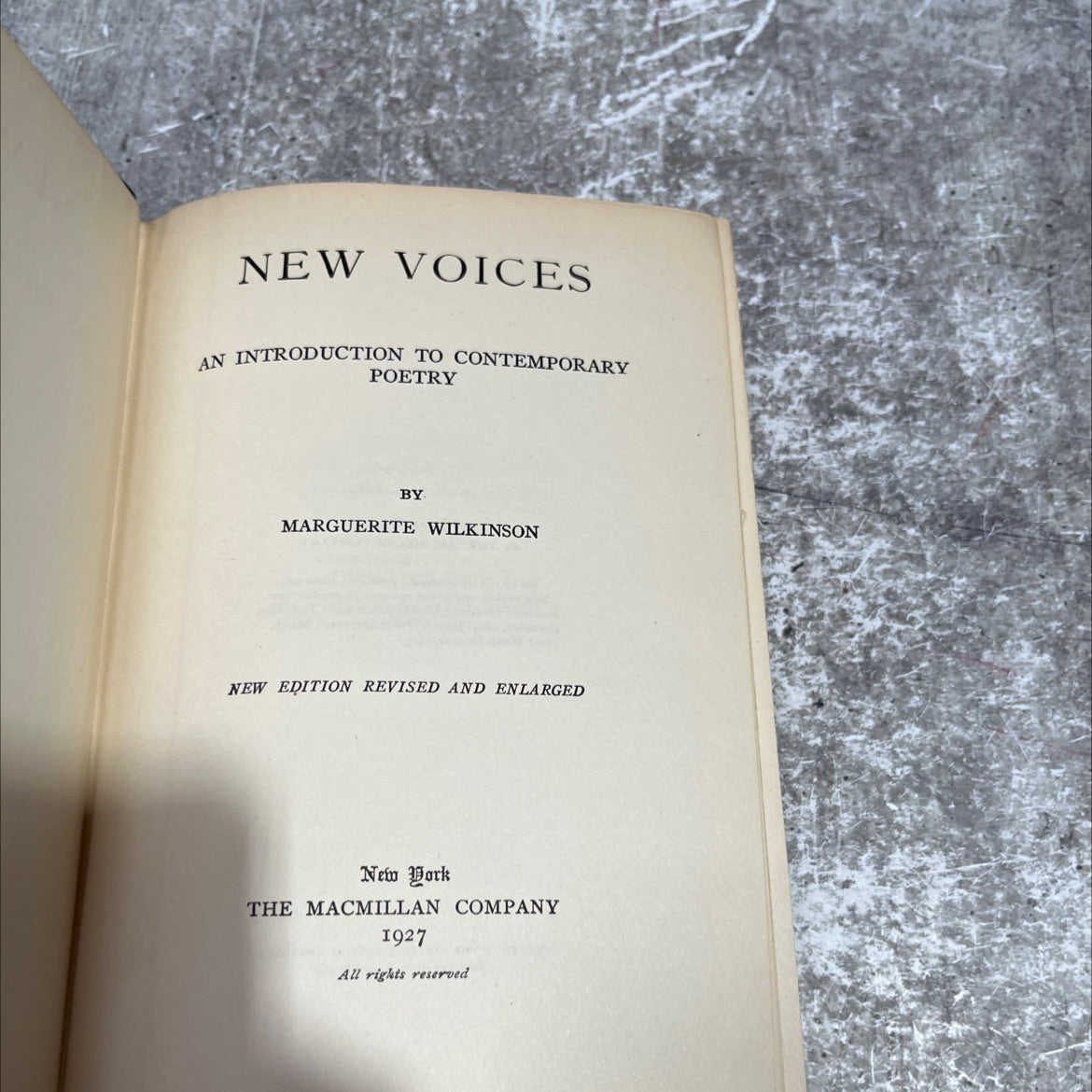 new voices an introduction to contemporary poetry book, by marguerite wilkinson, 1927 Hardcover image 2