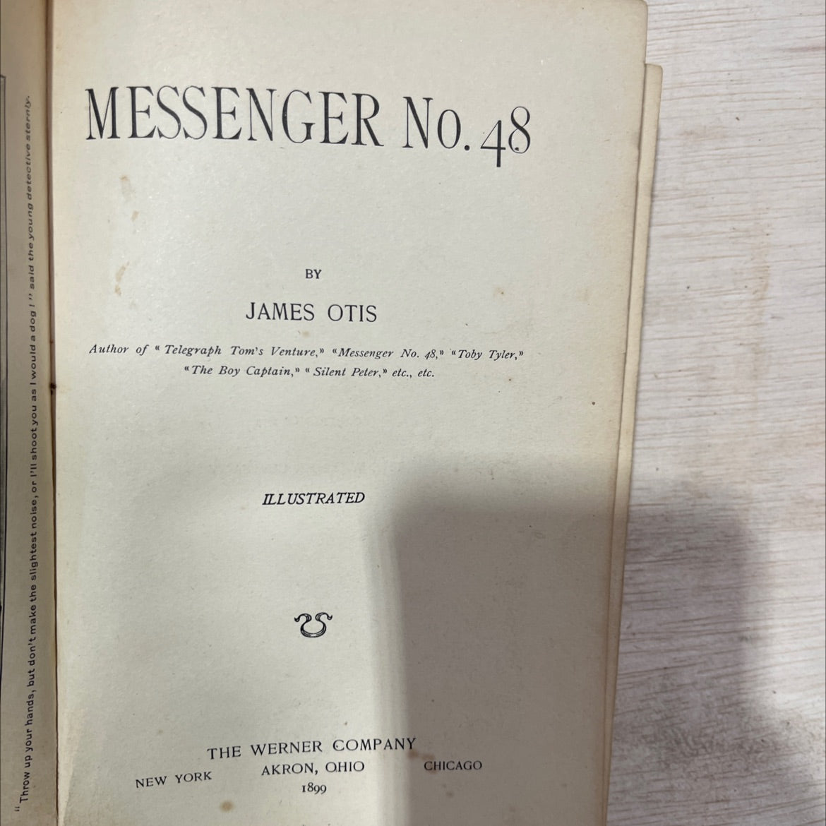 new york messenger no.48 book, by james otis, 1899 Hardcover, Antique image 2