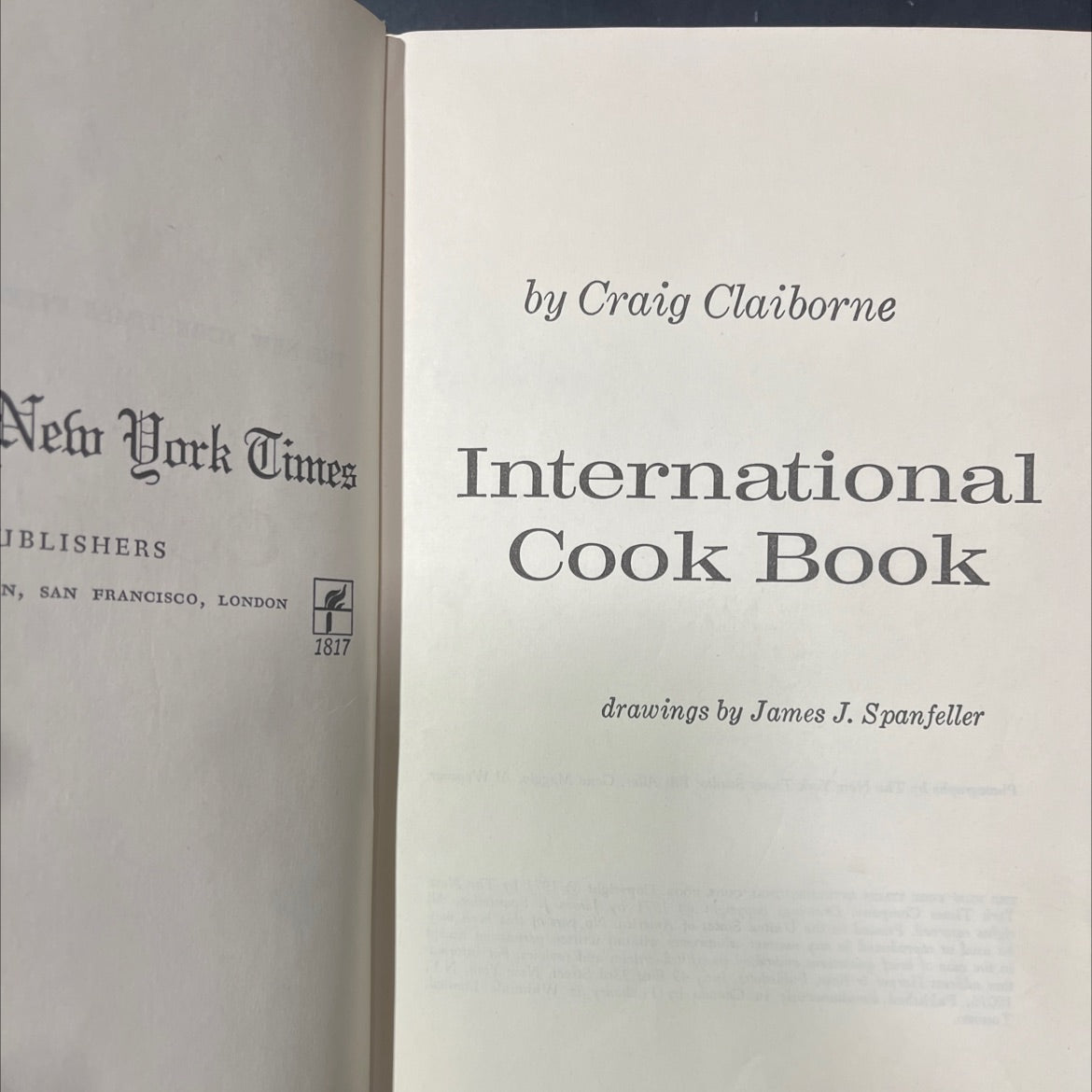 new york times international cook book book, by craig claiborne, 1971 Hardcover image 2