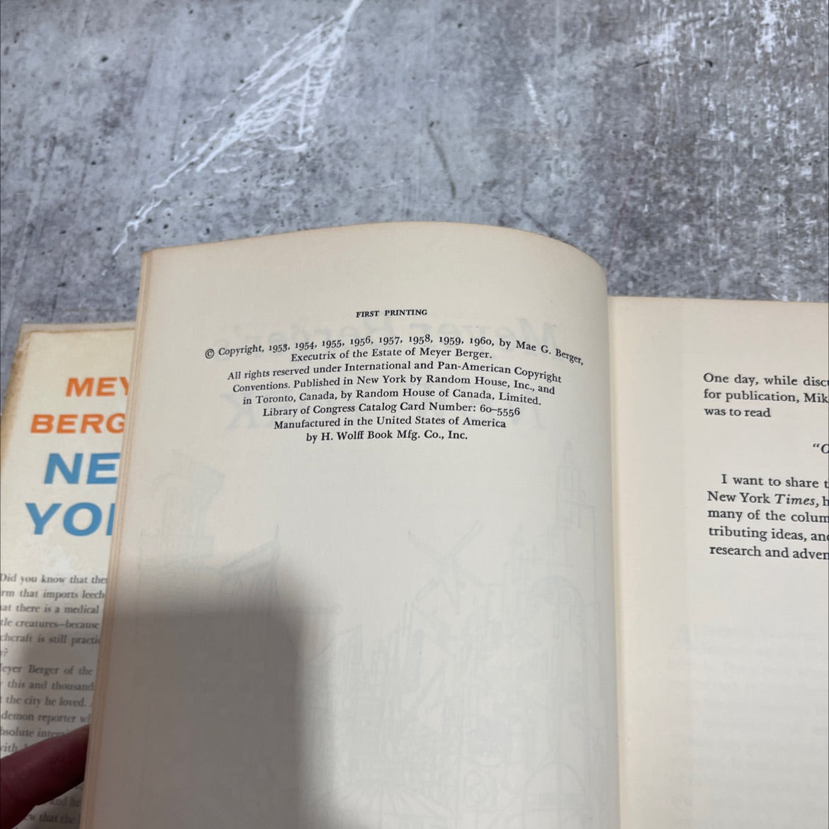 new york book, by meyer berger, 1960 Hardcover image 3