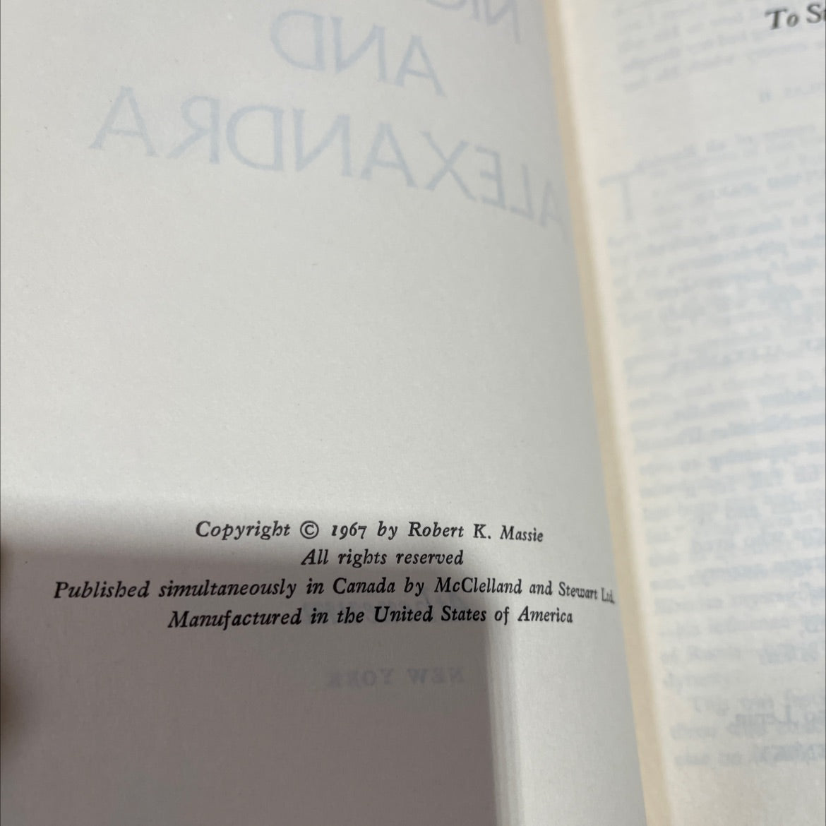 nicholas and alexandra book, by Robert K. Massie, 1967 Hardcover image 3