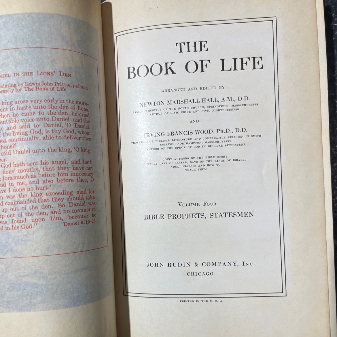 niel in the lions' den book, by newton marshall hall, irving francis wood, 1923 Hardcover image 2