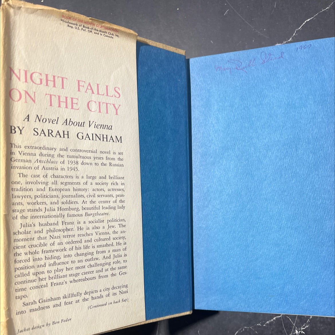 night falls on the city book, by sarah gainham, 1967 Hardcover image 4