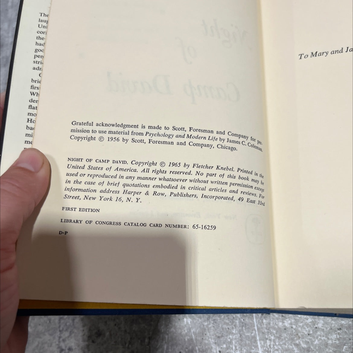 night of camp david book, by fletcher knebel, 1965 Hardcover image 3