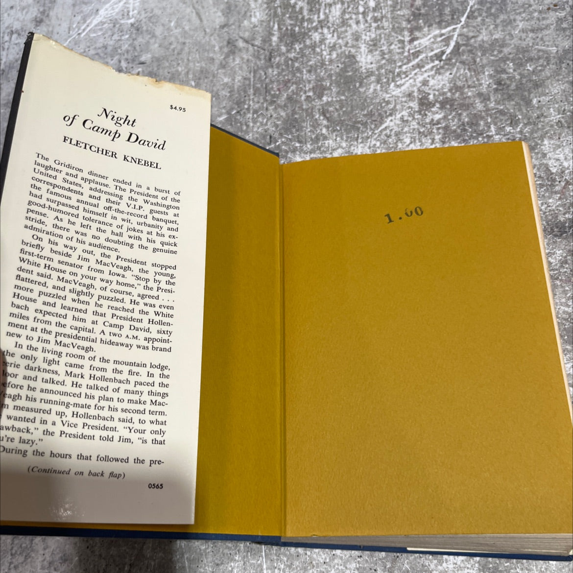 night of camp david book, by fletcher knebel, 1965 Hardcover image 4