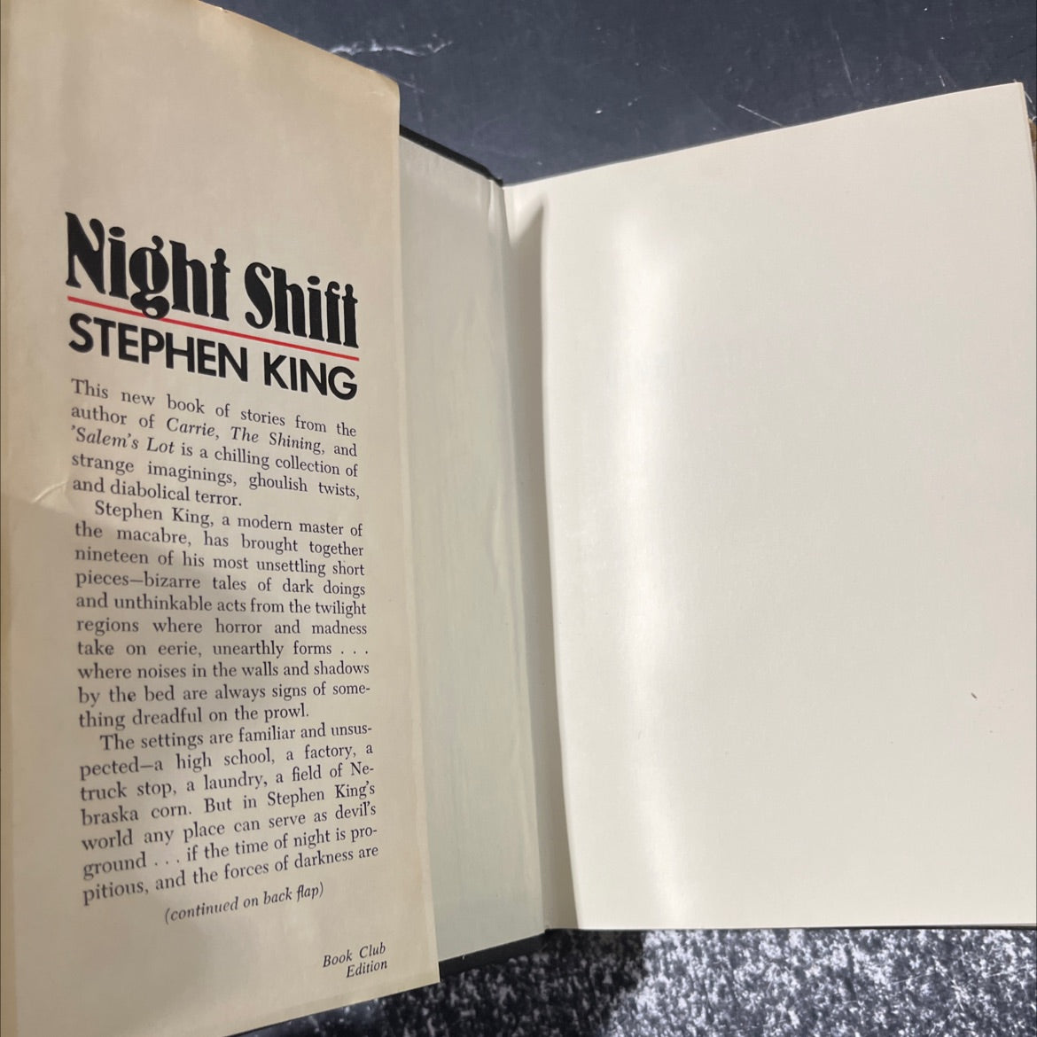 night shift book, by Stephen King, 1978 Hardcover image 4