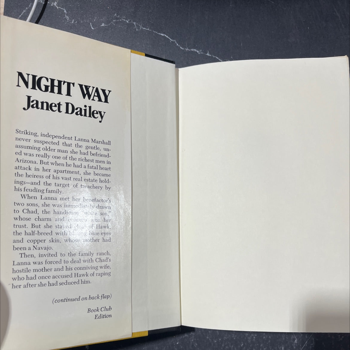 night way book, by janet dailey, 1981 Hardcover image 4