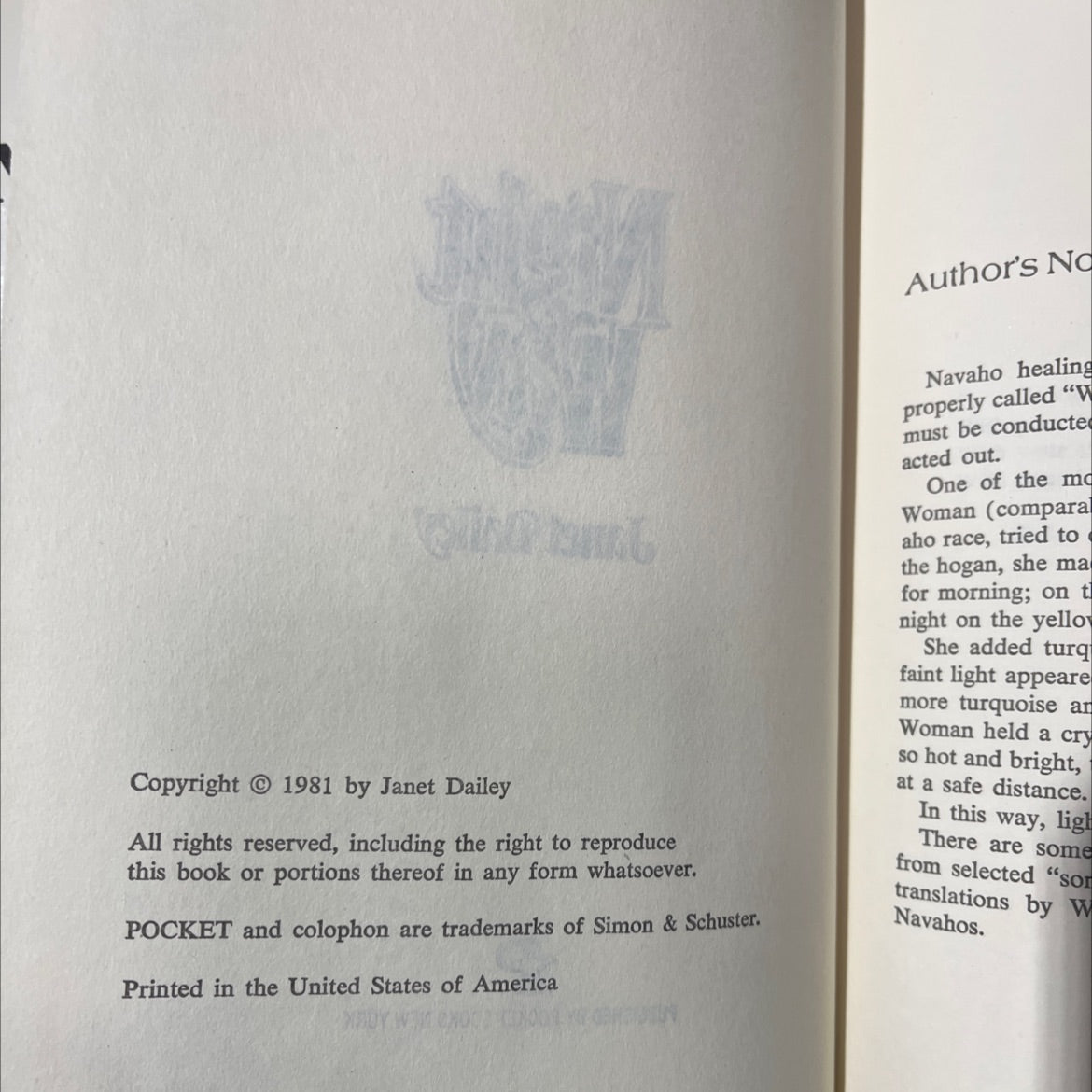 night way book, by janet dailey, 1981 Hardcover image 3