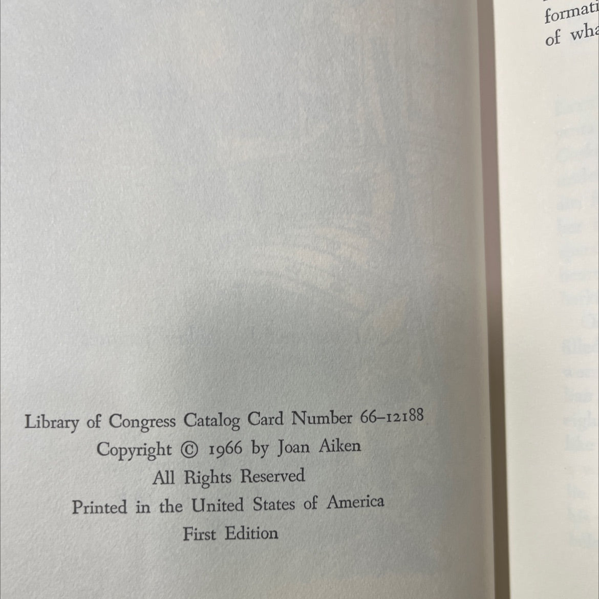 nightbirds on nantucket book, by joan aiken, 1966 Hardcover image 3