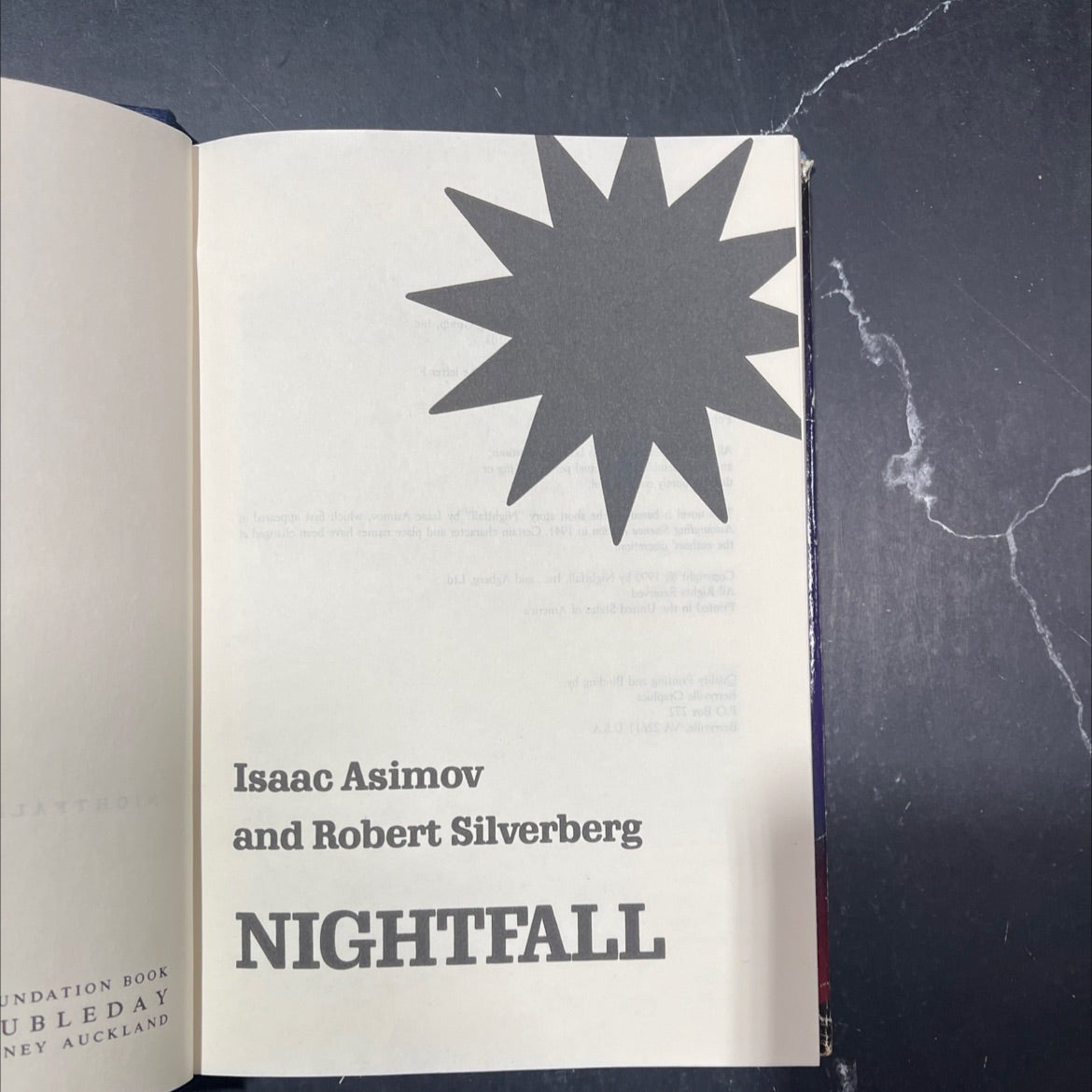 nightfall book, by isaac asimov, robert silverberg, 1990 Hardcover image 2