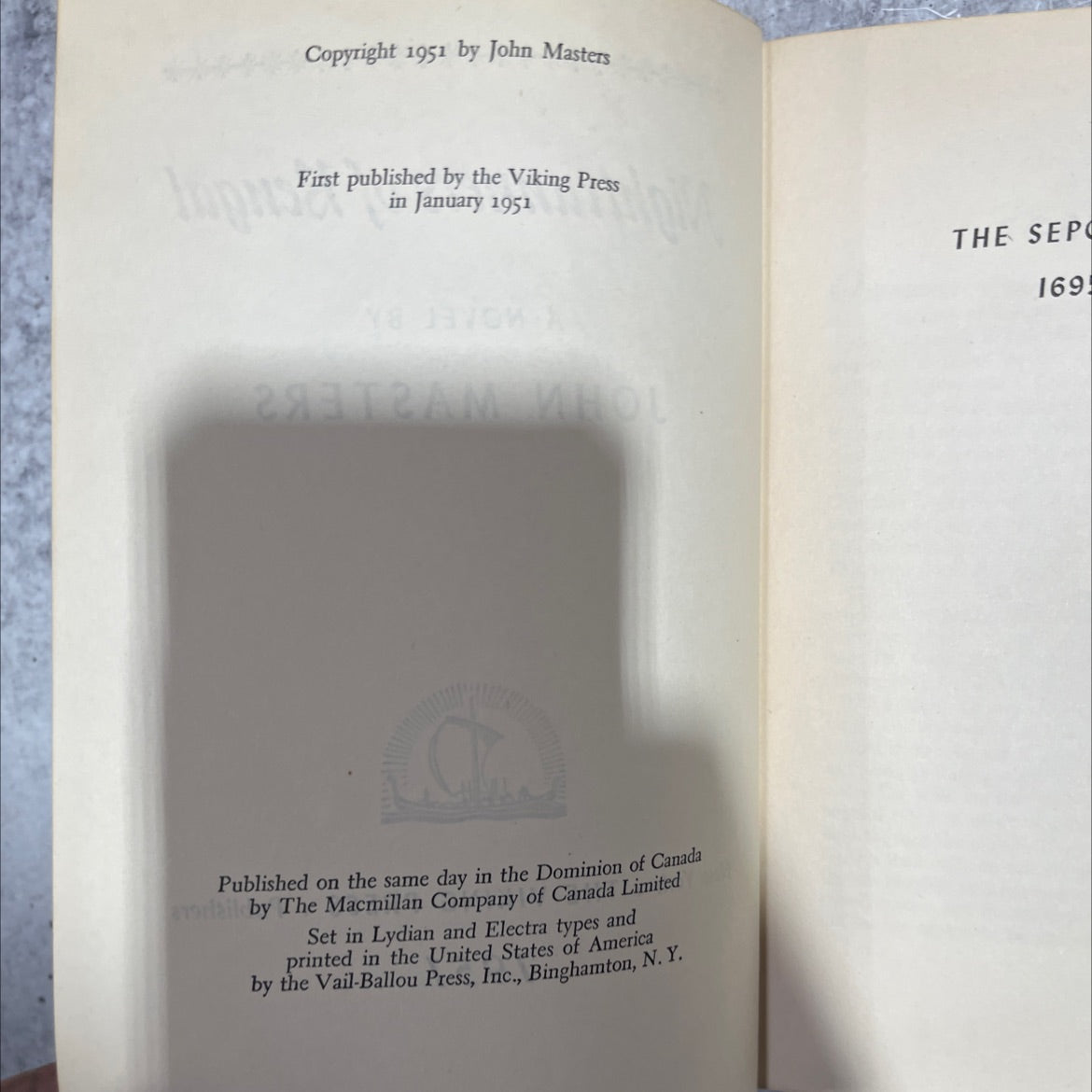 nightrunners of bengal book, by john masters, 1951 Hardcover image 3