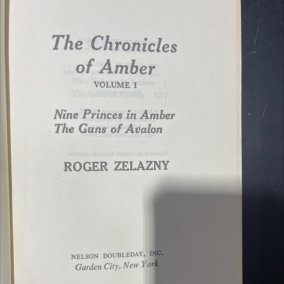 nine princes in amber book, by roger zelazny, 1972 Hardcover image 2