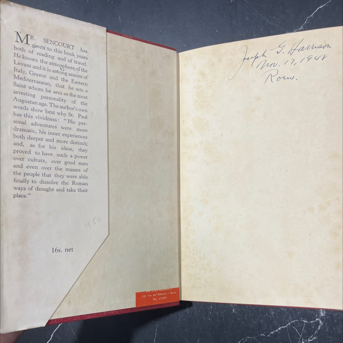nius saint paul envoy of grace book, by robert sencourt, 1948 Hardcover image 4
