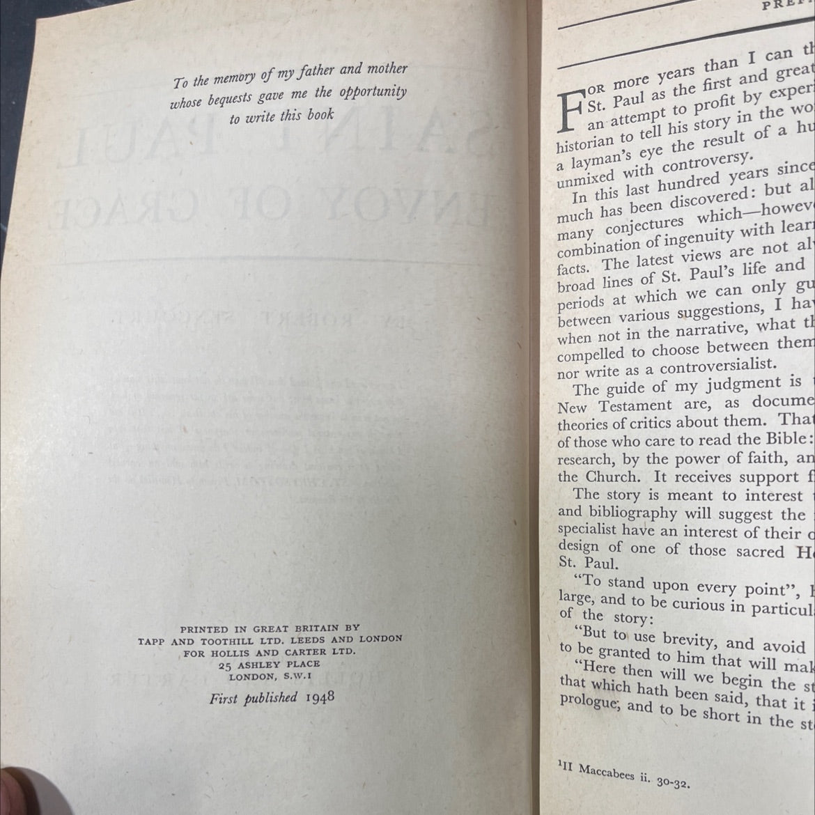 nius saint paul envoy of grace book, by robert sencourt, 1948 Hardcover image 3