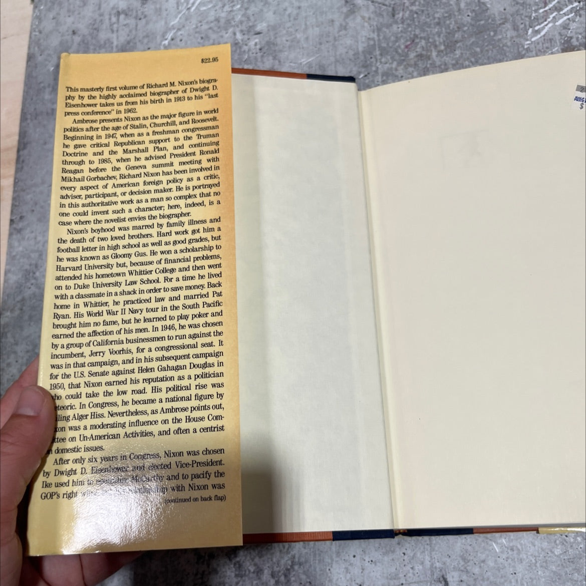 nixon: the education of a politician, 1913-1962 book, by stephen e. ambrose, 2001 Hardcover image 4