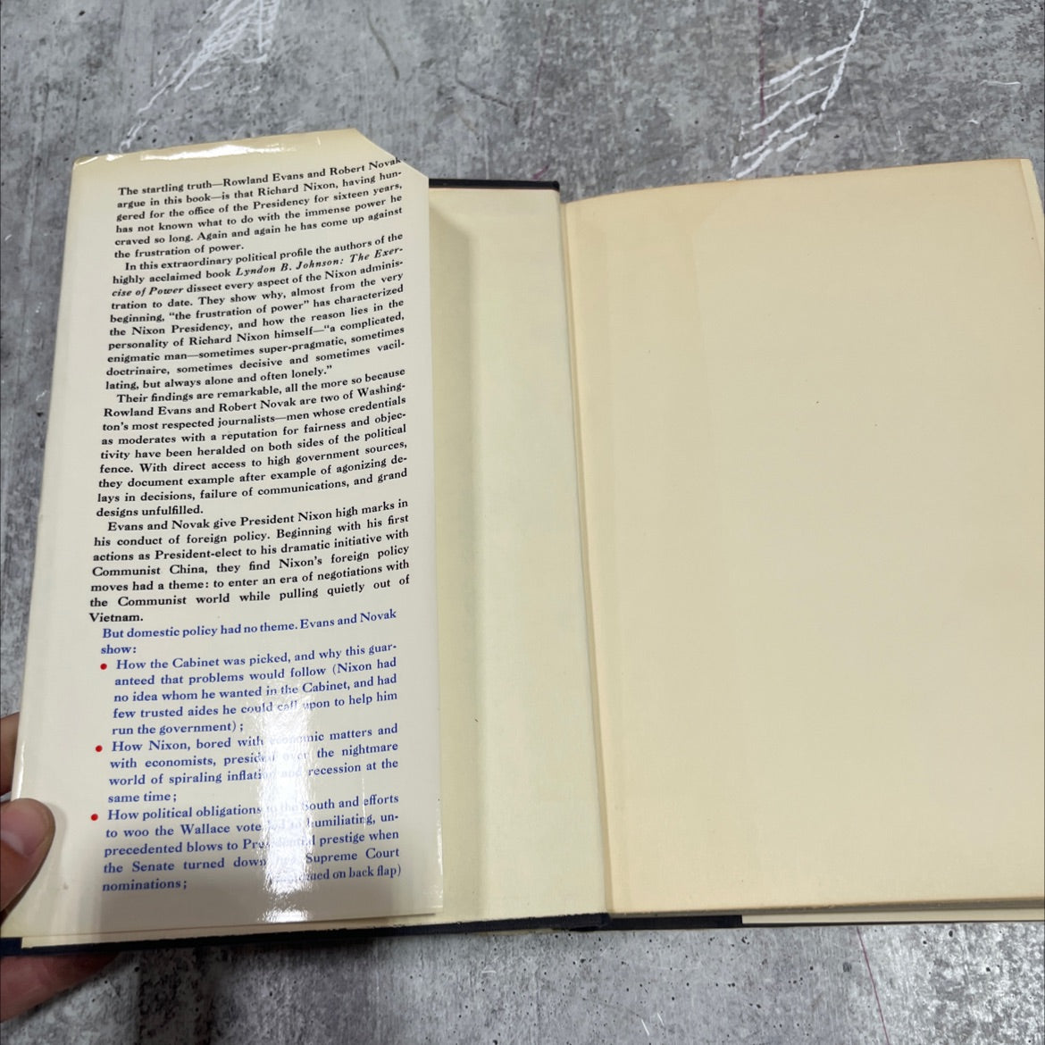 nixon in the white house: the frustration of power book, by rowland evans, jr., & robert d. novak, 1971 Hardcover image 4