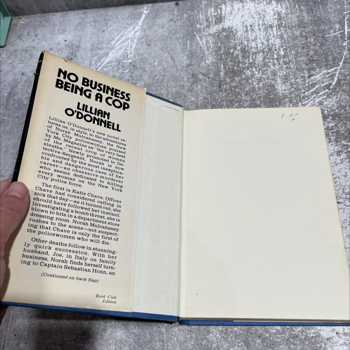 no business being a cop book, by lillian o'donnell, 1978 Hardcover image 4