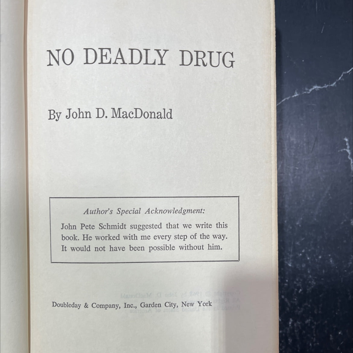 no deadly drug book, by john d. macdonald, 1968 Hardcover image 2