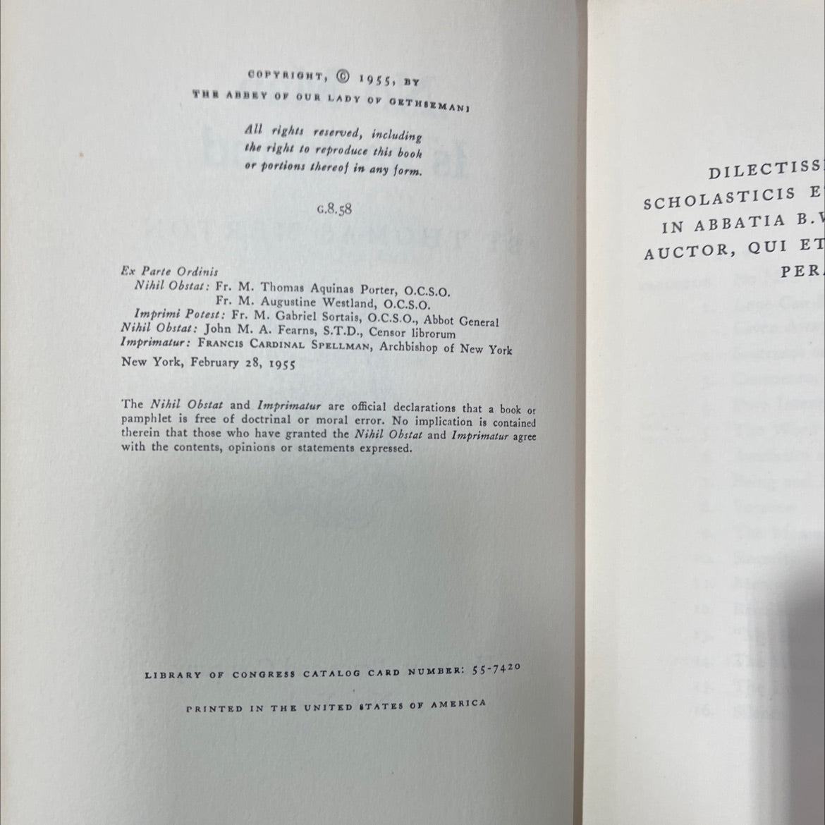 no man is an island book, by thomas merton, 1955 Hardcover image 3