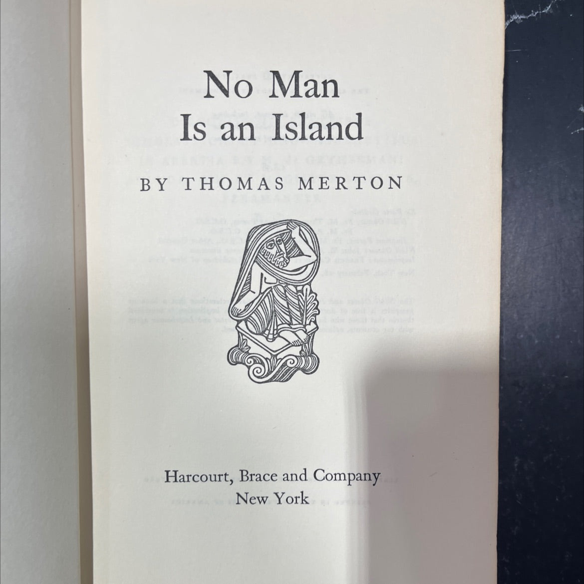 no man is an island book, by thomas merton, 1955 Hardcover image 2