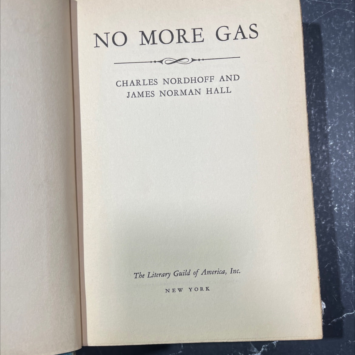 no more gas book, by charles nordhoff and james norman hall, 1940 Hardcover image 2