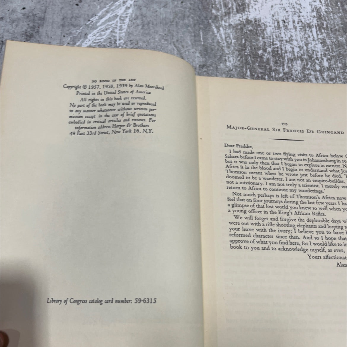 no room in the ark book, by alan moorehead, 1959 Hardcover image 3