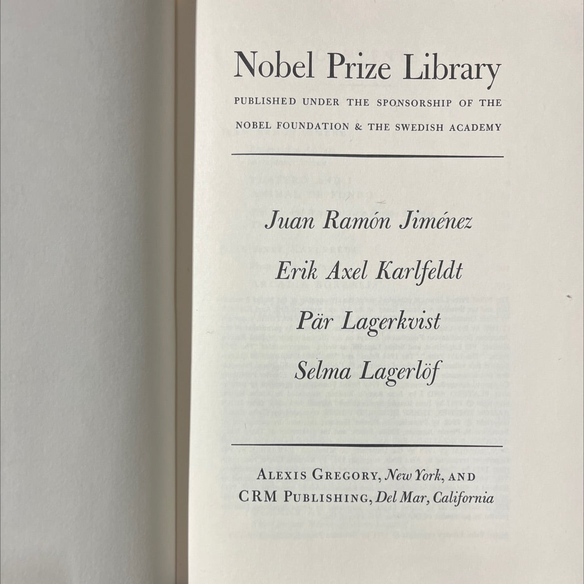 nobel prize library book, by unknown, 1971 Hardcover image 2