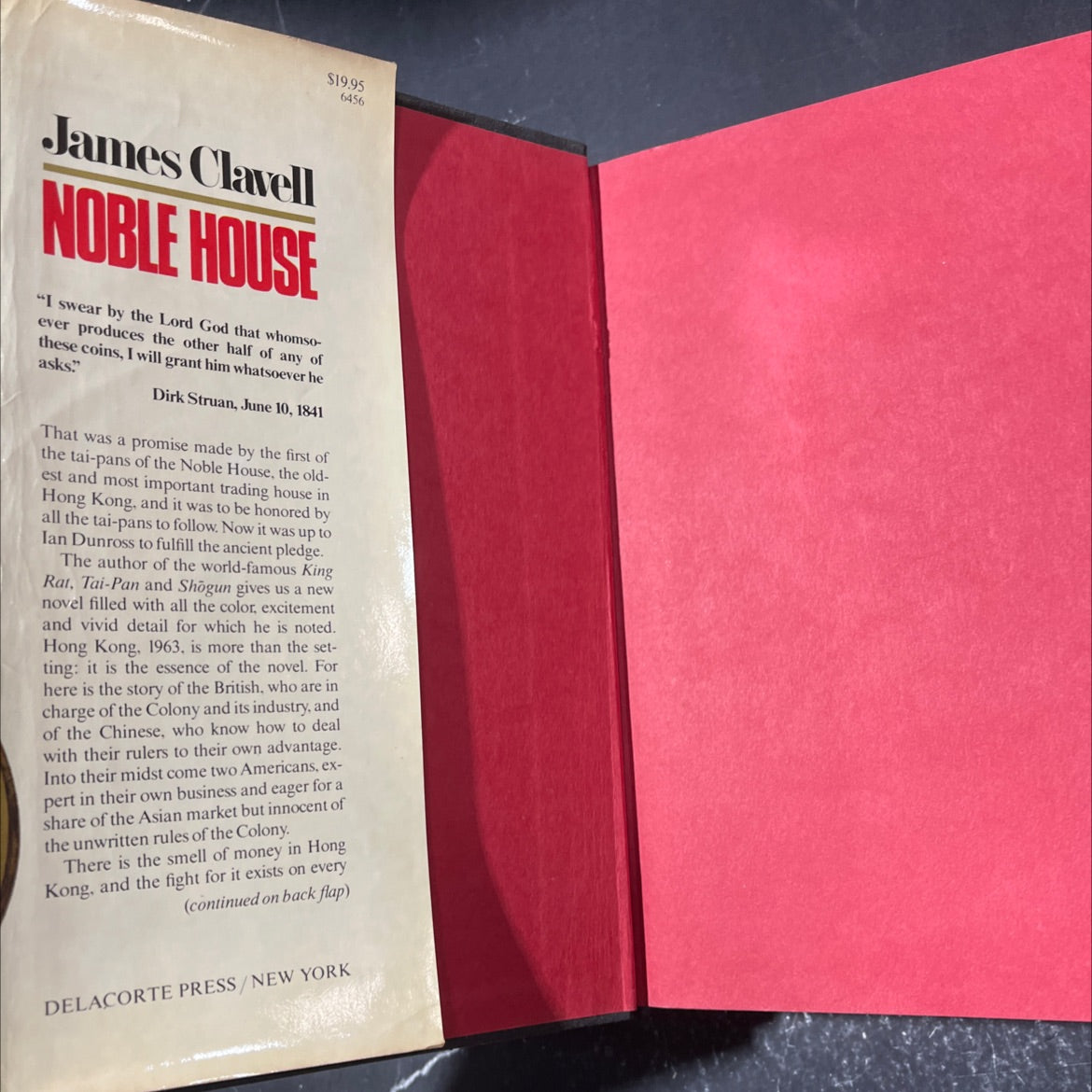 noble house book, by James Clavell, 1981 Hardcover image 4