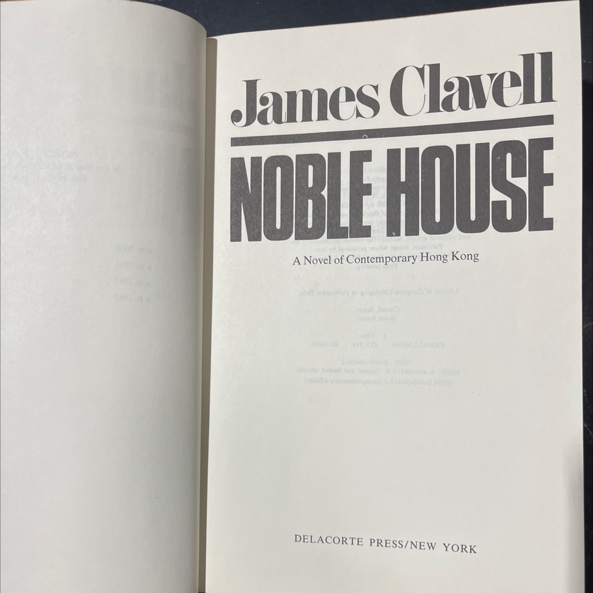 noble house book, by James Clavell, 1981 Hardcover image 2