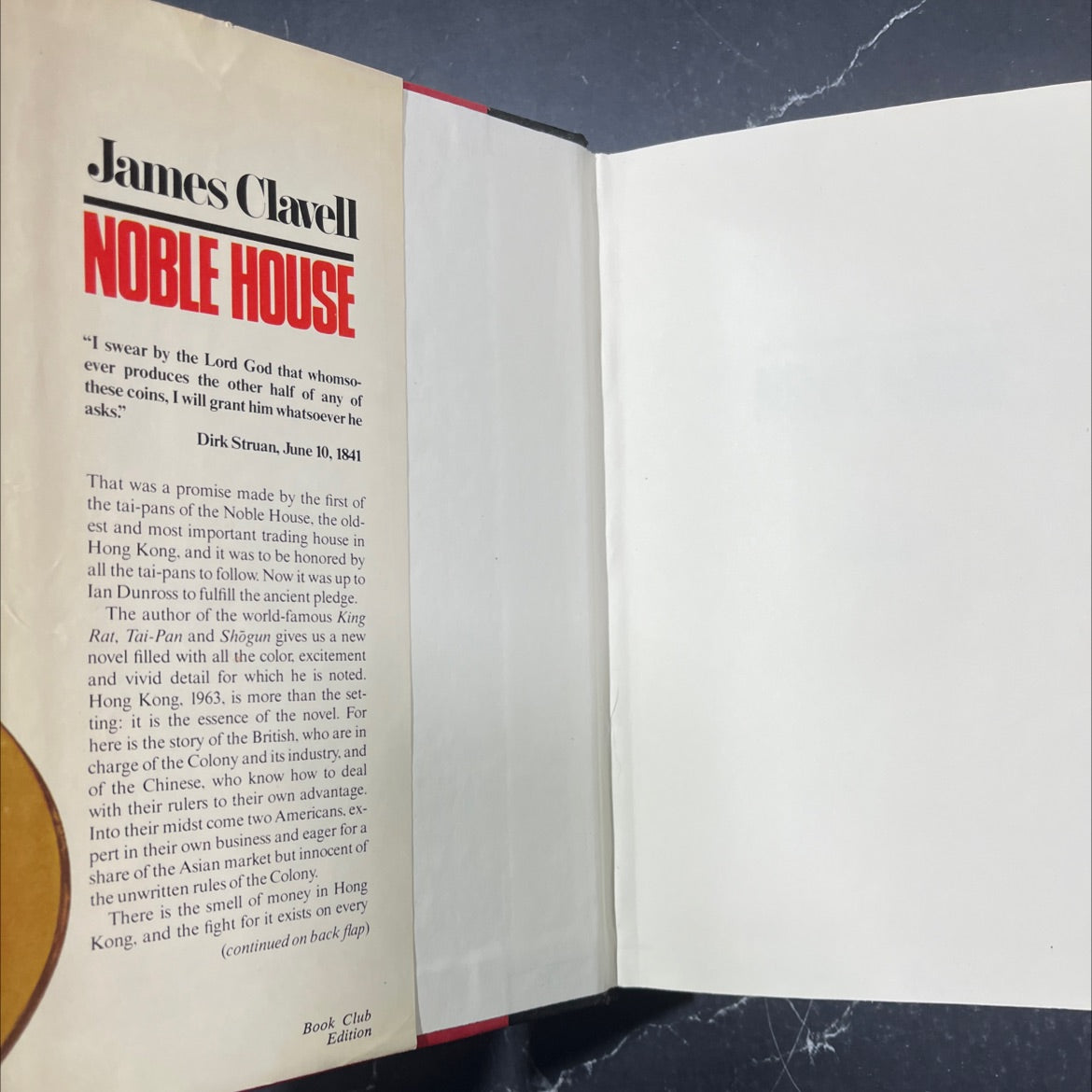 noble house book, by James Clavell, 1981 Hardcover image 4