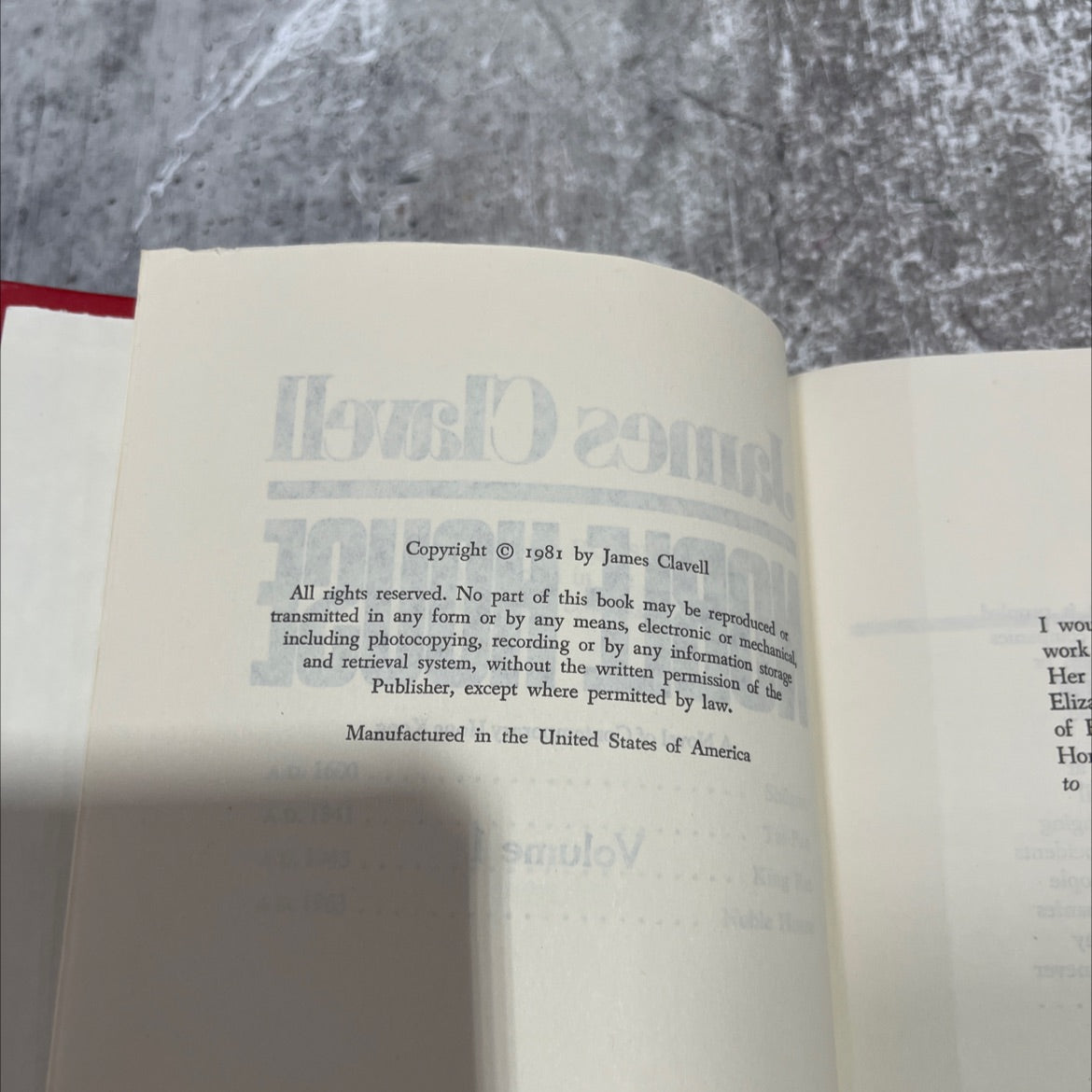 noble house book, by James Clavell, 1981 Hardcover image 3