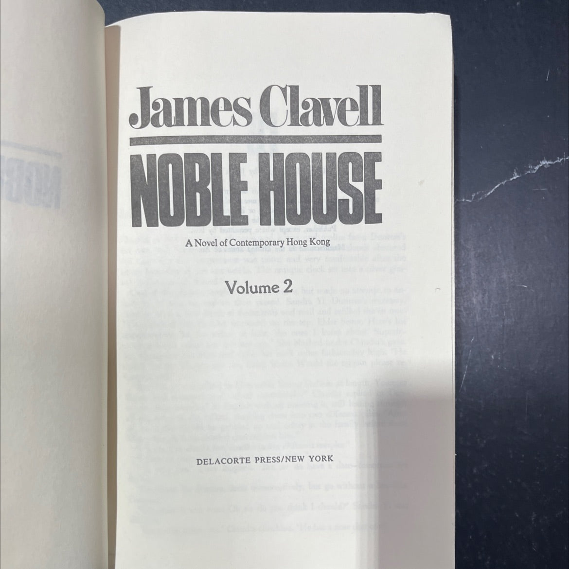 noble house book, by James Clavell, 1981 Hardcover image 2