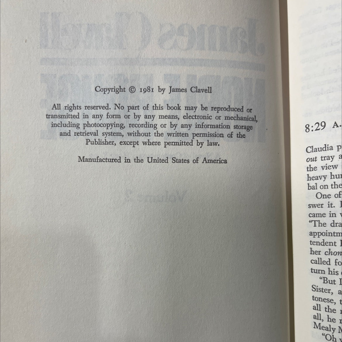 noble house book, by James Clavell, 1981 Hardcover image 3