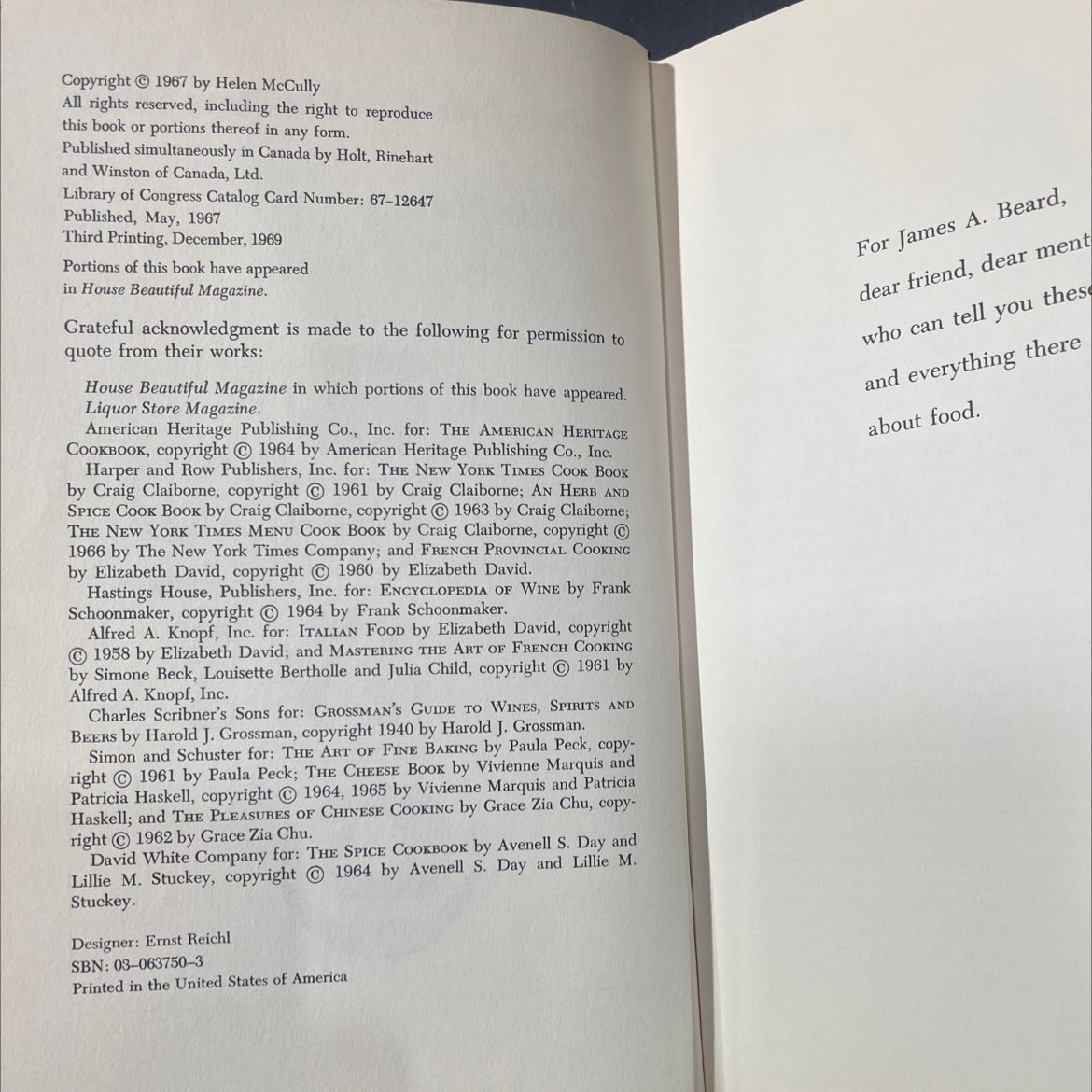 nobody ever tells you these things about food and drink book, by Helen McCully, 1970 Hardcover image 3