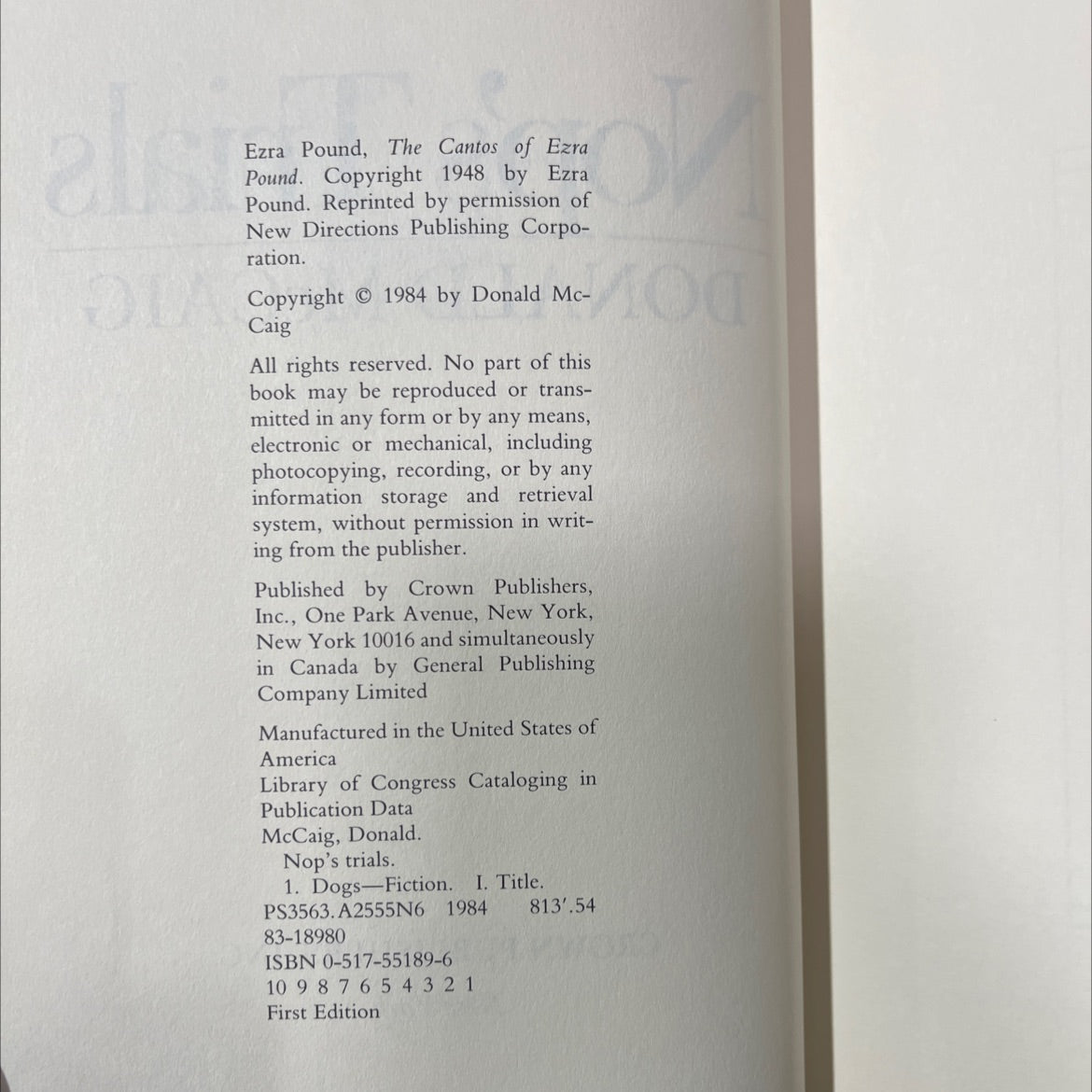 nop's trials book, by donald mccaig, 1984 Hardcover image 3