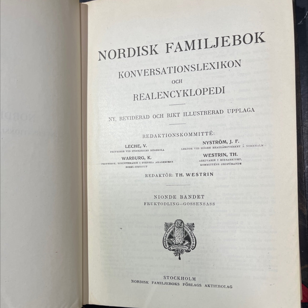 nordisk familjebok konversationslexikon och realencyklopedi book, by v. leche, k. warburg, j. f. nyström, th. westrin, image 2