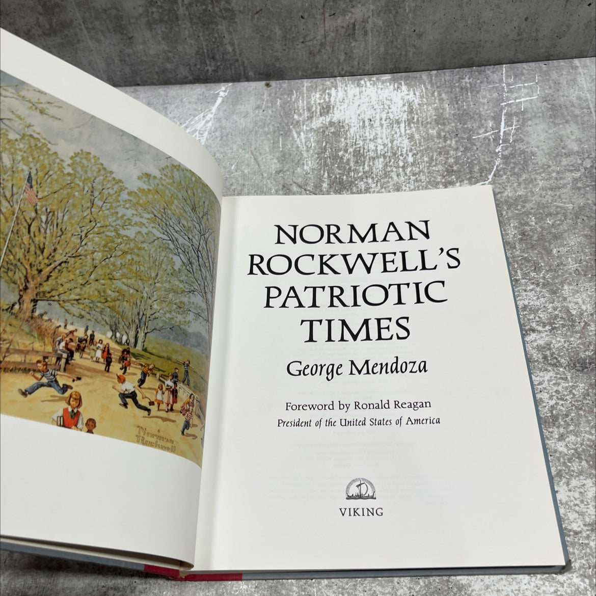 norman rockwell's patriotic times book, by george mendoza, 1985 Hardcover image 2