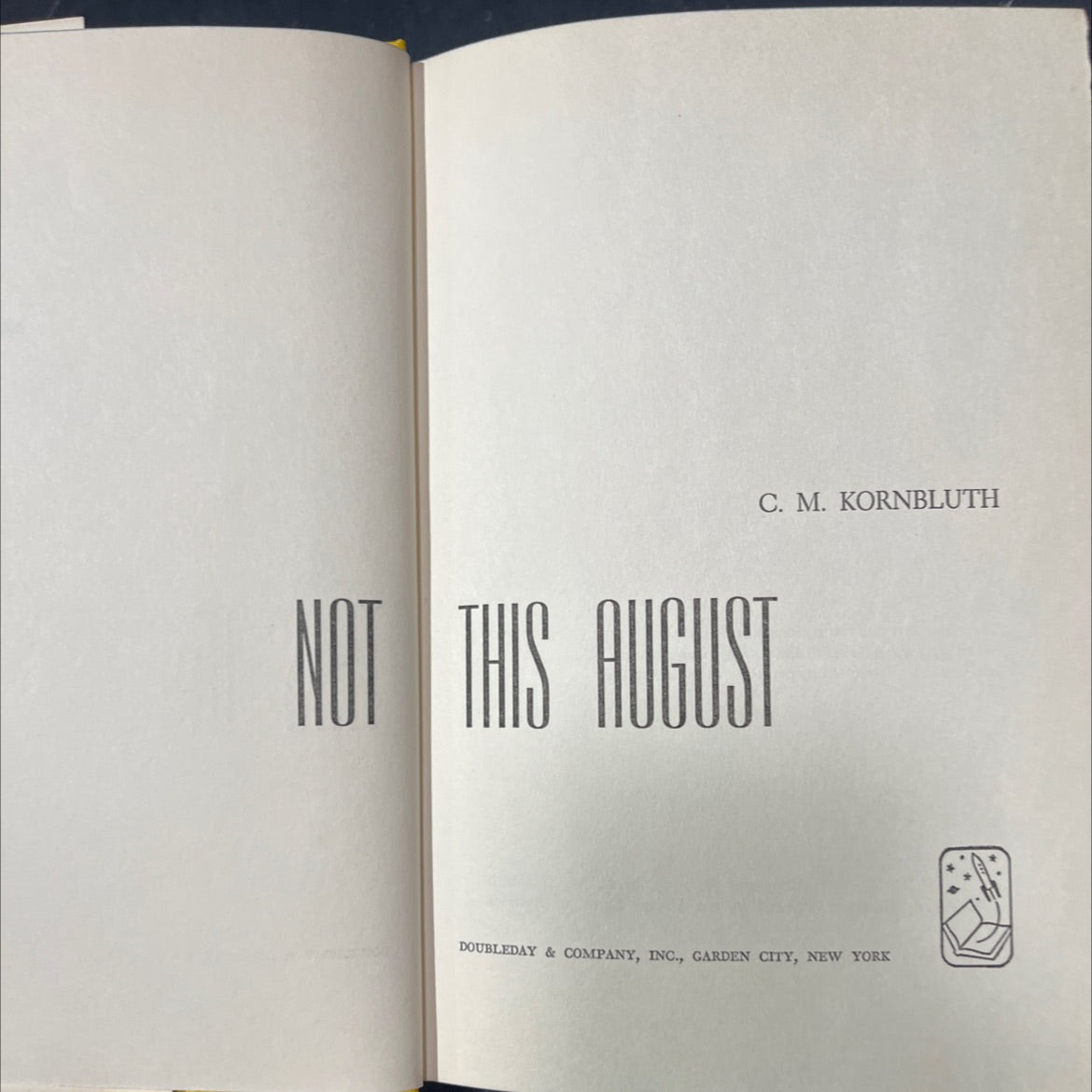 not this august book, by c. m. kornbluth, 1955 Hardcover image 2