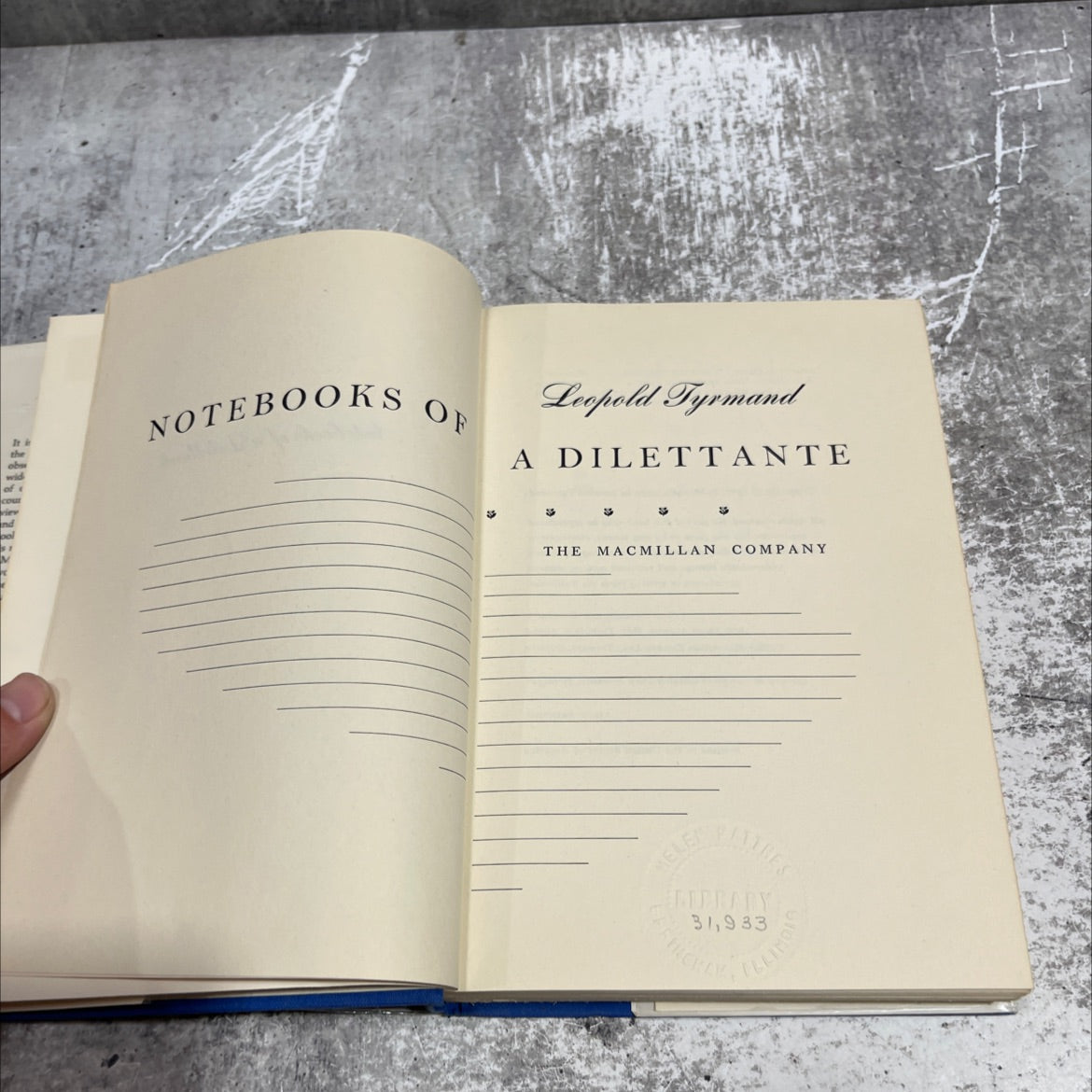 notebooks of leopold tyrmand a dilettante book, by Leopold Tyrmand, 1970 Hardcover image 2