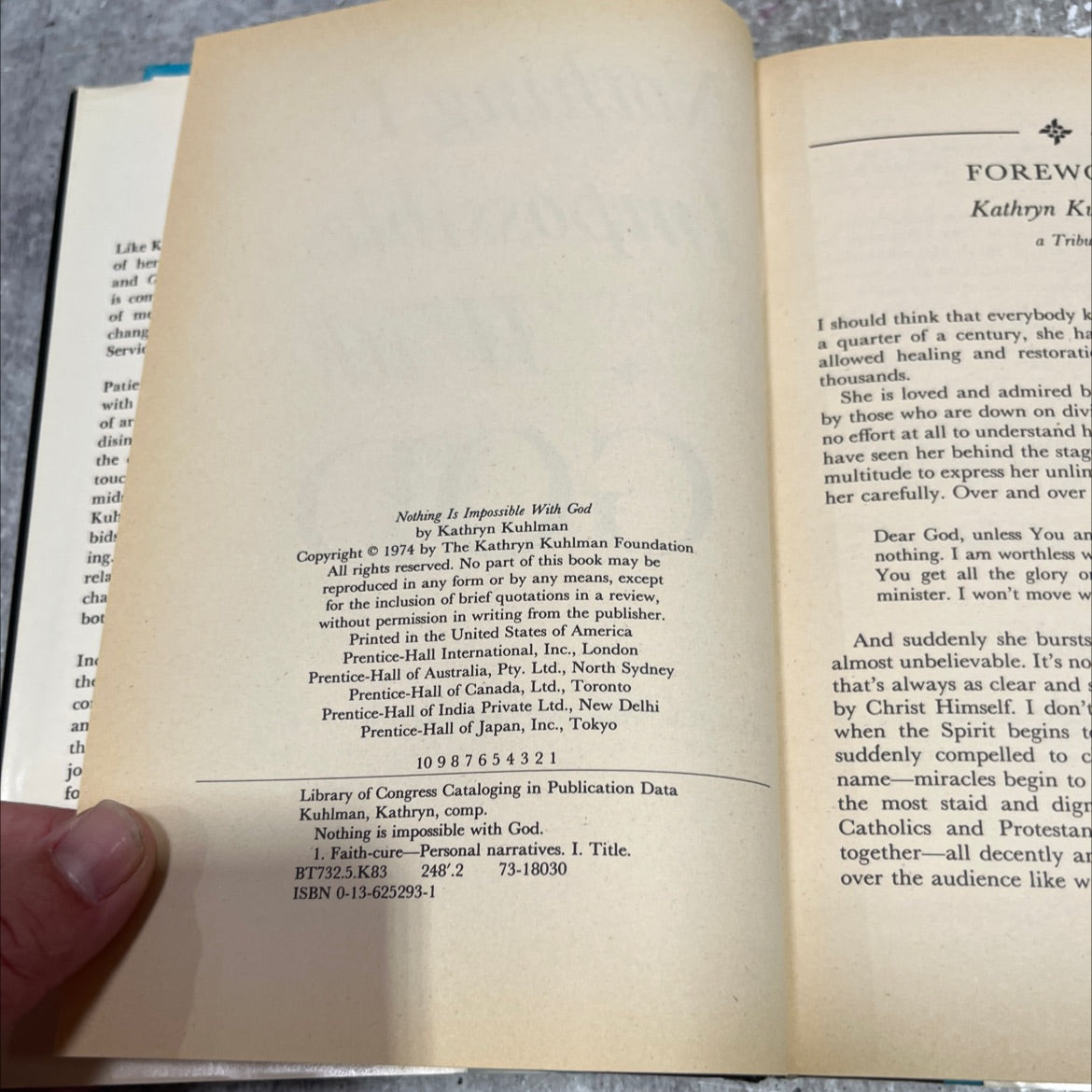 nothing is impossible with god book, by kathryn kuhlman, 1974 Hardcover image 3