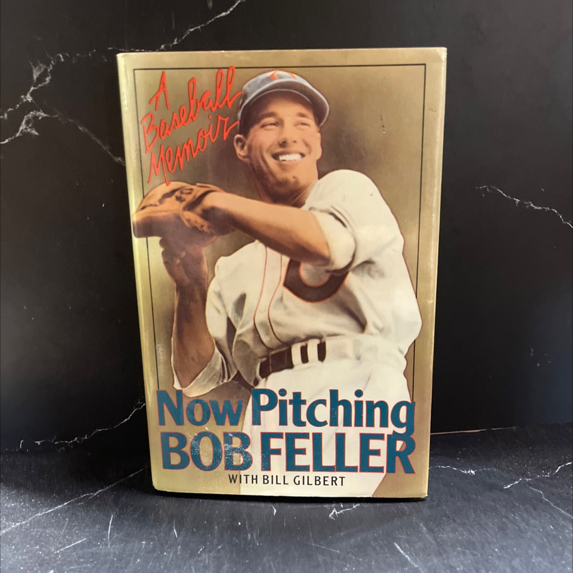 SIGNED now pitching bob feller book, by Bob Feller with Bill Gilbert, 1990 Hardcover, First Edition image 1