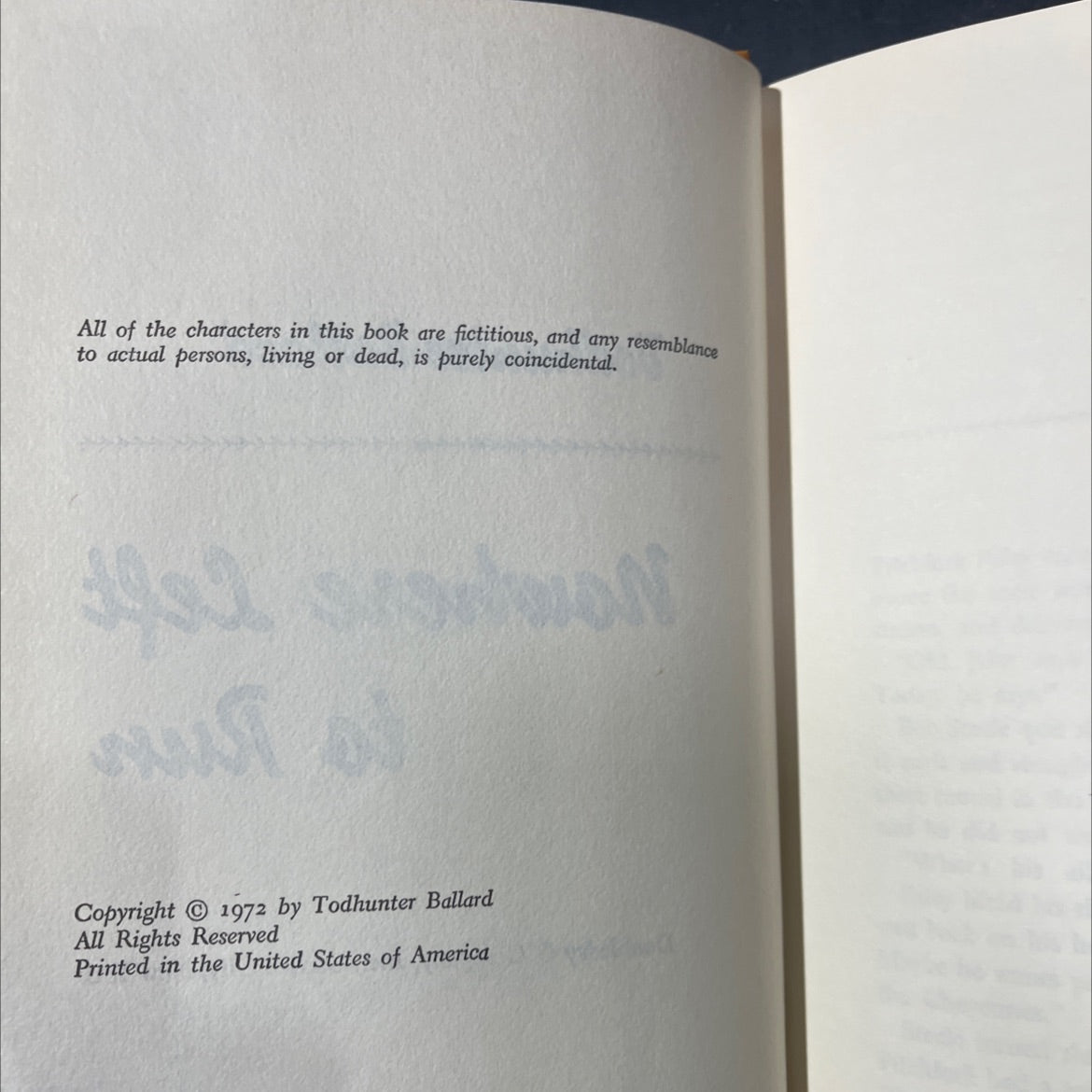 nowhere left to run book, by Todhunter Ballard, 1972 Hardcover image 3