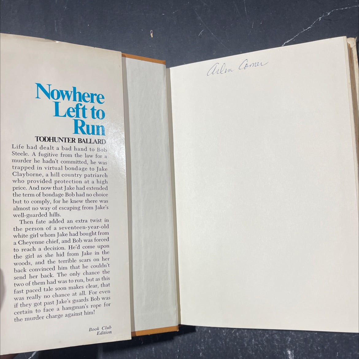 nowhere left to run book, by Todhunter Ballard, 1972 Hardcover image 4