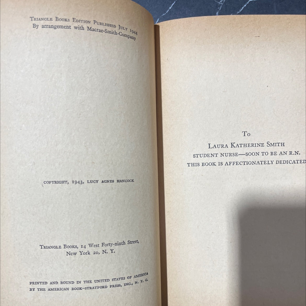 nurse's aide book, by lucy agnes hancock, 1944 Hardcover image 3