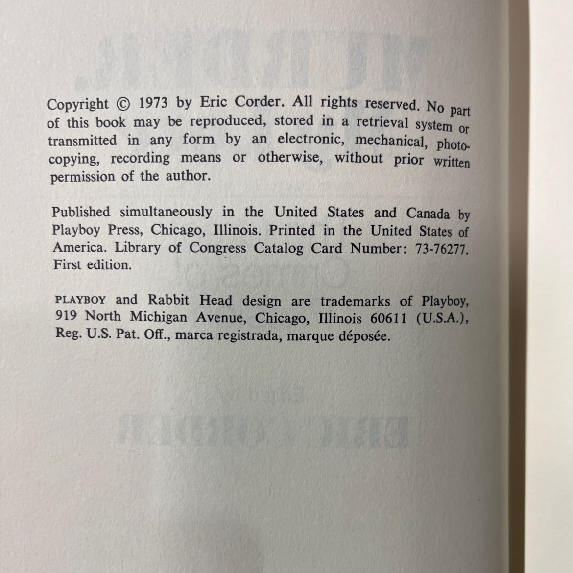 o il war murder. my love the great crimes of passion book, by eric corder, 1973 Hardcover image 3