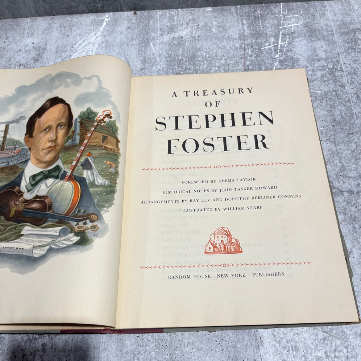 o kentucky home a treasury of stephen foster book, by stephen foster, 1946 Hardcover image 2