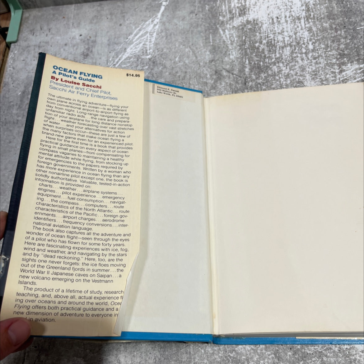 ocean flying book, by louise sacchi, 1979 Hardcover image 4
